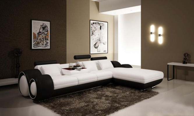 edersofa Couch U-Form Wohnlandschaft Ecksofa Garnitur Design Modern