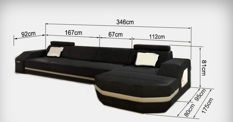 Elegantes Schwarzes Ecksofa in L-Form Stilvolle Möbel für Ihr Zuhause