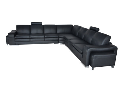 Leder Eck Sofa Couch Polster Sitz Wohn Modern Design Möbel Garnitur