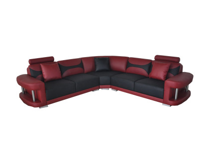 Leder Modern XXL Couch Wohnlandschaft Ledersofa Sofagarnitur Sofa L-Form F3001B