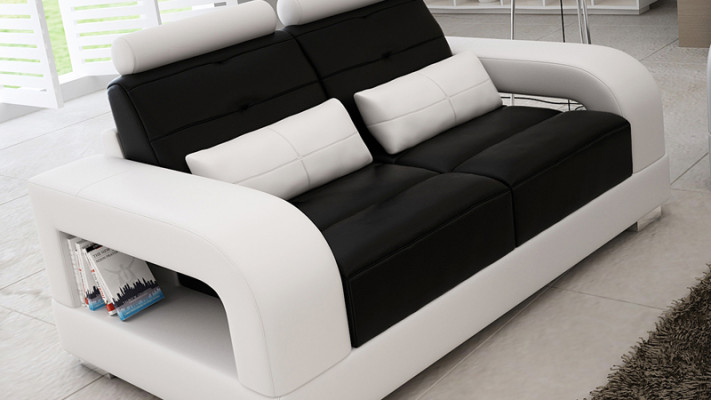 Ledersofa Couch Sofagarnitur 3+2+1 Sitzer Garnitur Design Modern Sofa