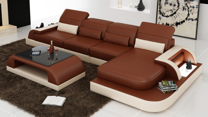 Elegantes Luxus-Design L-förmiges Ecksofa für zeitgemäße Wohnkultur