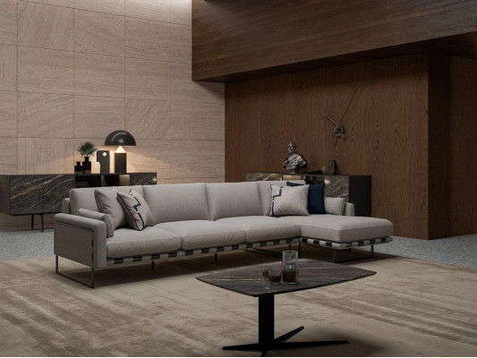 Wohnzimmer Polster Textil Polstersofa L-Form Einrichtung Luxus Designer Möbel