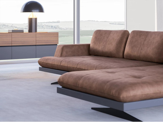 Wohnzimmer Leder Ecksofa L-Form Polstermöbel Modern Relax Sofa Couch
