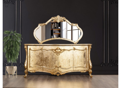 Anrichte Spiegel Luxus Kommode Garnitur Möbel Kommoden Anrichten Gold