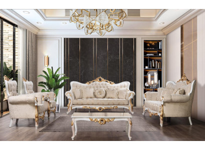 Sofagarnitur 3311 Sitz Set Design Sofa Polster Couchen Klassiker Couchtisch