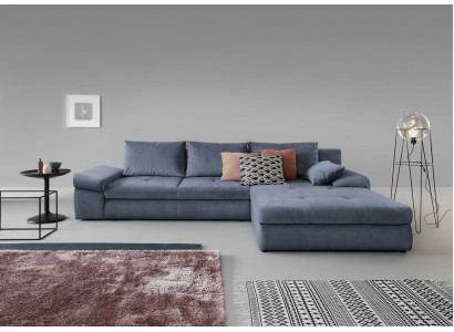 L-Form Sitz Farbe Ecksofa Couch Polstermöbel Wohnzimmer Textil Grau