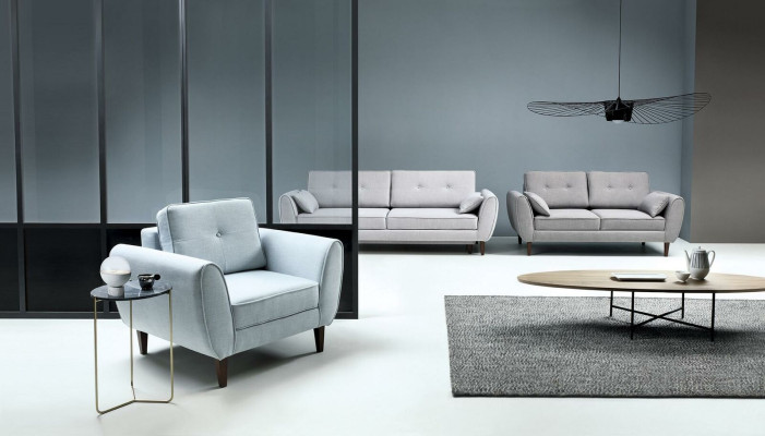 Sofas moderne Luxus Garnitur 3+2+1 Sitz Textil komplette Garnituren Neu Möbel