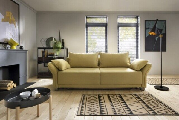 Schlafcouch Schlafsofa Bettfunktion 4 Sitzer Büro Wohnzimmer Couch Sofa Polster