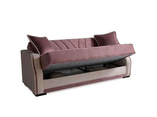 Sofagarnitur 3+1 Sitzer Textil Holz Sofa 3 Sitzer Modern Sessel Komplett Set Neu 3
