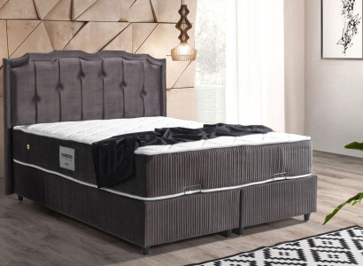 Bett Design Betten Luxus Polster Schlafzimmer Möbel Boxsping Braun 160x200