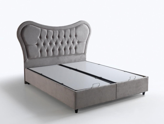 Bett Design Betten Luxus Beige Polster Schlafzimmer Möbel Chesterfield 160x200