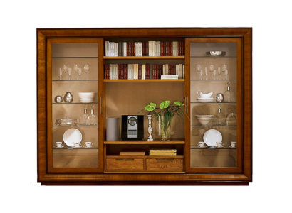 Wohnzimmer Schrank Wohnwand Regal Vitrine XXL Wohnwände Italienische Möbel Holz