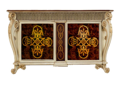 Sideboard Massiv Schrank Regal Holz Anrichte Schränke Luxus Möbel aus Italien