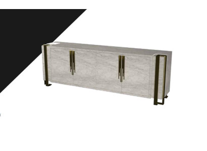 Luxus Sideboard Modernen Design Wohnzimmer Sideboard Beige 230cm Möbel