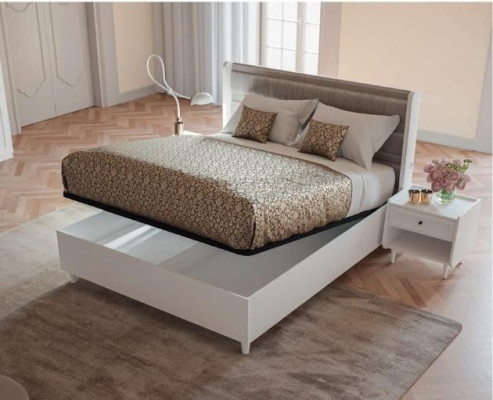 Schlafzimmer Set Bett 2x Nachttische Kleiderschrank 4tlg Design Luxus
