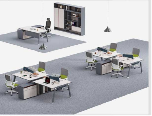 Büro Einrichtung Möbel Schreibtischen Team Tisch Counter Büromöbel