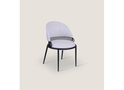 Weißer Esszimmerstuhl Luxus Stühle Polster Einsitzer Textil Stil Möbel