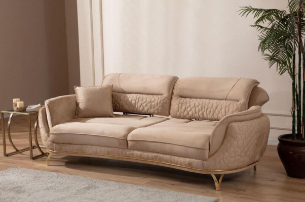 Sofagarnitur in Italienischem Stil Komplett Set 3+3+1+1 Sitzer Garnitur