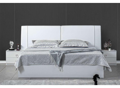 Bett 2x Nachttische 3 tlg. Schlafzimmer Set Design Luxus Garnitur Möbel