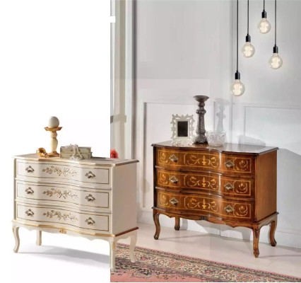 Exklusive luxuriöse neue Kommode aus braunem Holz für das Wohnzimmer