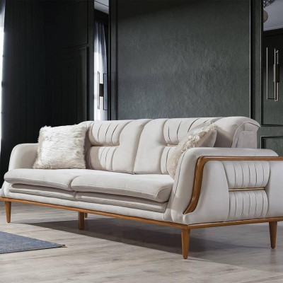 Modernes weißes Luxussofa für Wohnzimmer und 1 Sitzer Sessel