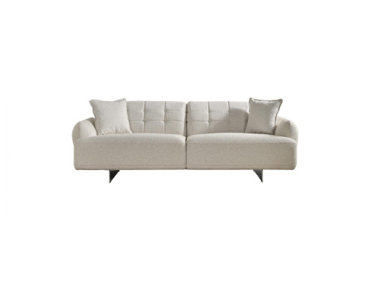 Komplette Polstersofa Couchgarnitur Sofagarnitur Grau Stoff Stoffsofa