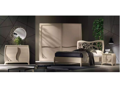 Komplettes Schlafzimmer Set Design Modern Luxus Bett 2x Nachttisch 6 tlg Neu