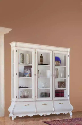 Holzvitrine Luxus Schränke Klassisches Sideboard Möbel Italienisch 185x50cm