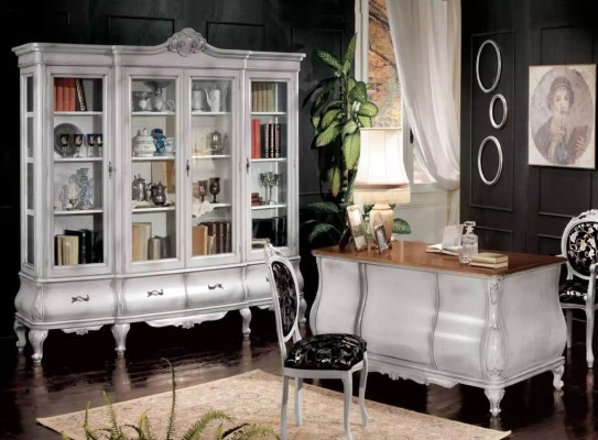 Klassischer weißer Schreibtisch Tisch Büromöbel 180x80 Schreibtische
