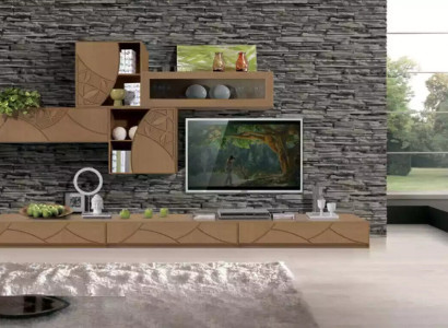 Wohnzimmer Sideboard Wohnwände Braun Schränke Regal Schrank Design Neu