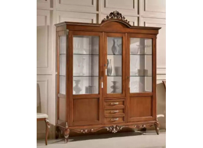Vitrine Holz Schrank Klassische Vitrinen Holz Design Wohnzimmer Glas