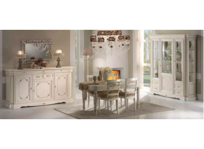 Essgarnitur Essgruppen Set Tisch 7tlg. Set Sideboard Gruppe 4x Stühle