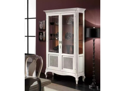 Vitrine Anrichte Vitrinen Luxus Glas Schrank Holz Design Möbel Italien