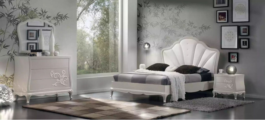 Luxus Kommode mit Spiegel Kommoden Konsole Holz Modern Design Grau