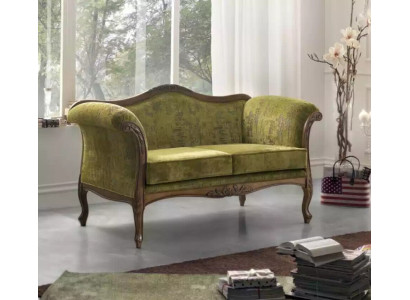 Sofa 2 Sitzer Textil Holz Polster Couch Sofas Design Luxus Neu Sofa