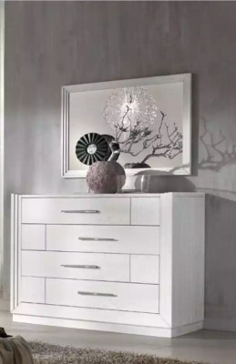 Moderne Kommode 2tlg. Set Stil Modern Kommode Spiegel Italienische Möbel