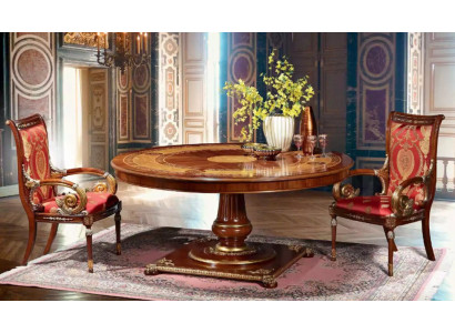 Italienische Designer Möbel Tisch Ess Zimmer Esstische Rund Braun Tische Neu