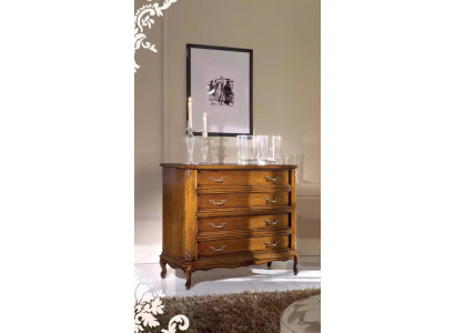 Klassische Kommode 4 Schubladen Luxus Anrichte Holzmöbel Arbeitszimmer