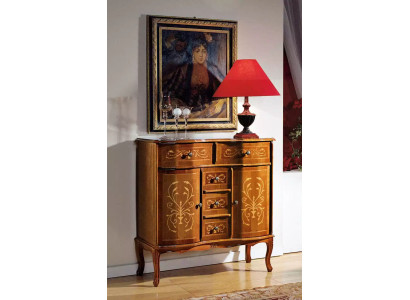 Luxuriöse Braune Kommode Klassische Anrichte Wohnzimmer Möbel Holz Neu
