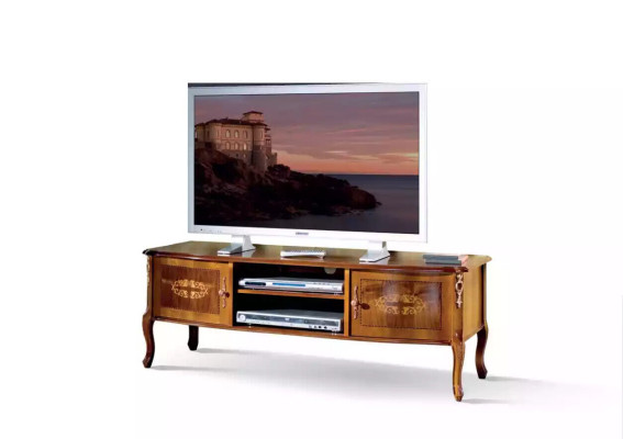 Klassischer Brauner TV-Schrank Wohnzimmer Lowboard Luxus Ständer Design