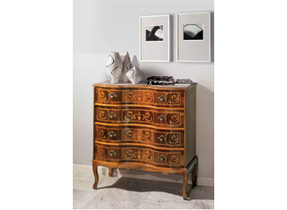 Klassische Kommode 4 Schubladen Holzmöbel Wohnzimmer Schlafzimmer Neu