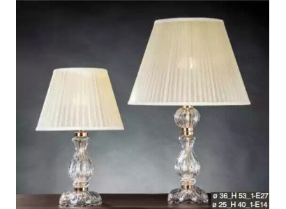 Weiße Transparente Tischlampe Antik Stil Kronleuchter Kristall Lampe