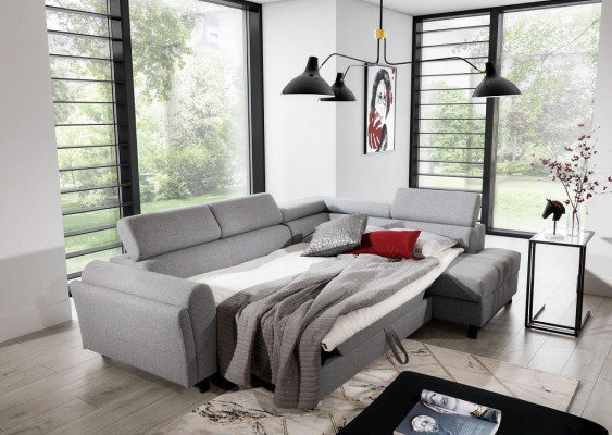Wohnlandschaft Ecksofa L Form Sessel Set Garnitur Modern Sofa Textil Sitz Ecke