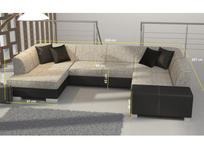 Sofa Couch Modern Schlafsofa Couch Bettfunktion Polster Eckgarnitur