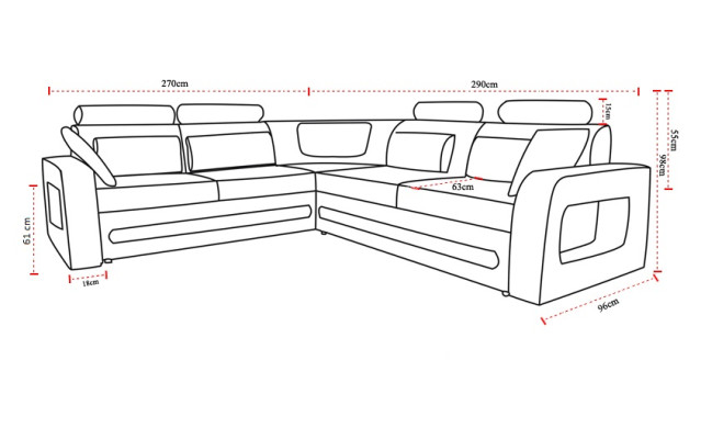 Schlafsofa Sofa Polster Ecksofa Wohnzimmer Textl Sitz Garnitur Funktions