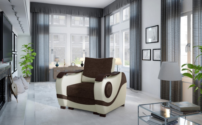 Designer Moderner Polster Fernseh Sessel Sofa Couch 1 Sitzer Designer Couchen