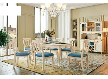 Esszimmer Möbel Esstisch 6 x Stuhl Ess Set Holz Küche Gruppe Garnitur Neu 7tlg.