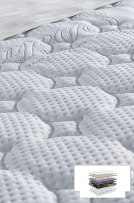 Schlafzimmer Set Weiß Bett Design Stil Modern 2x Nachttische Boxspring 3tlg. Neu