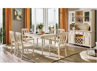 Esszimmer Esstisch 6 x Stühle Ess Garnitur Set Holz Küche Tisch Gruppe 7tlg. Neu